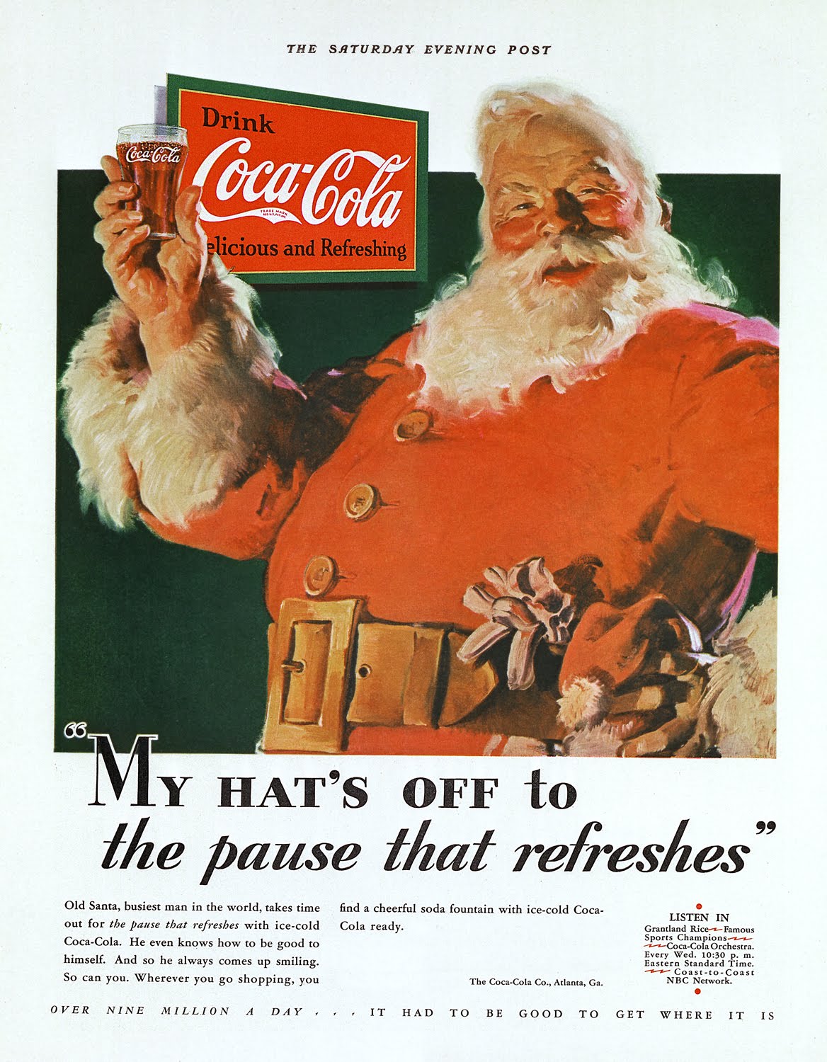 Първата реклама на Кока-Кола с Дядо Коледа